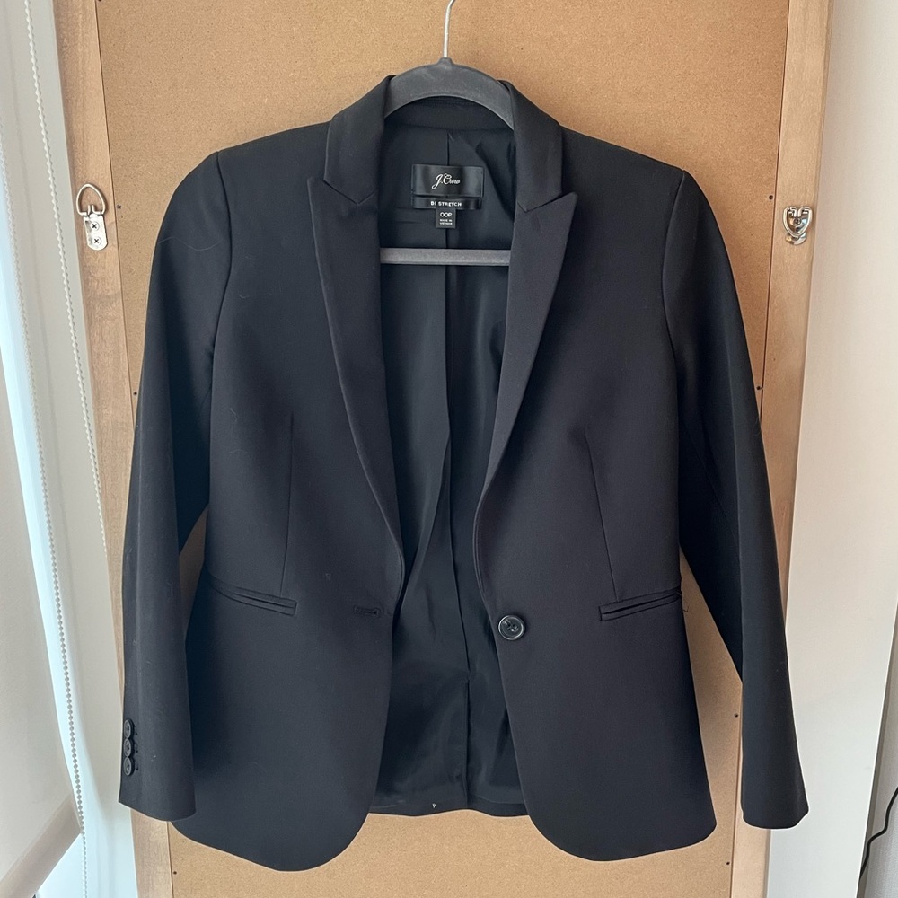 Jcrew 00p black blazer never worn